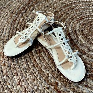 Coach cream sandals
